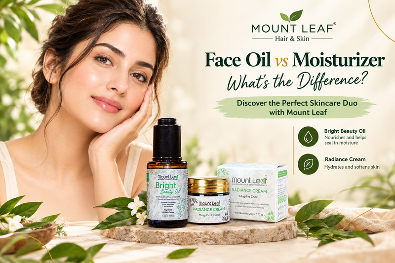 Face Oil vs Moisturizer: What’s the Difference? Discover the Perfect Skincare Duo with Mount Leaf