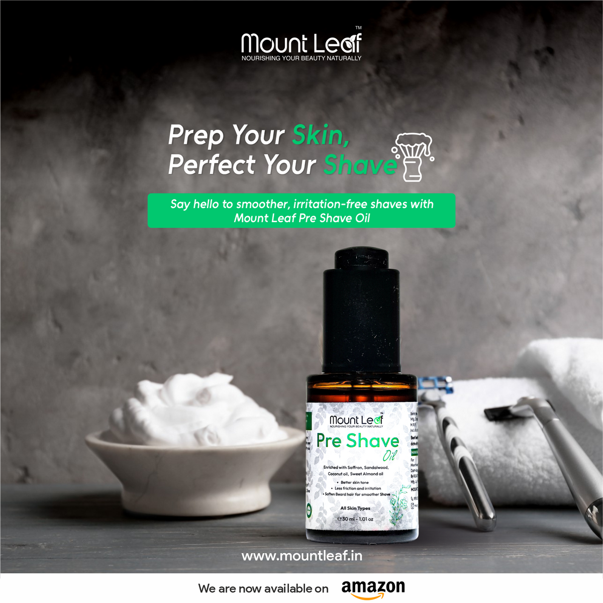 Pre Shave Oil | Ayurvedic Formula for Smooth & Safe Shaving