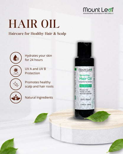 Sprouting Hair Oil | Ayurvedic Oil for Hair Growth & Thickness